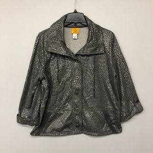 Ruby Rd. Women 3/4 Sleeve Button Jacket Top Size Large Cotton Blend B188 -25